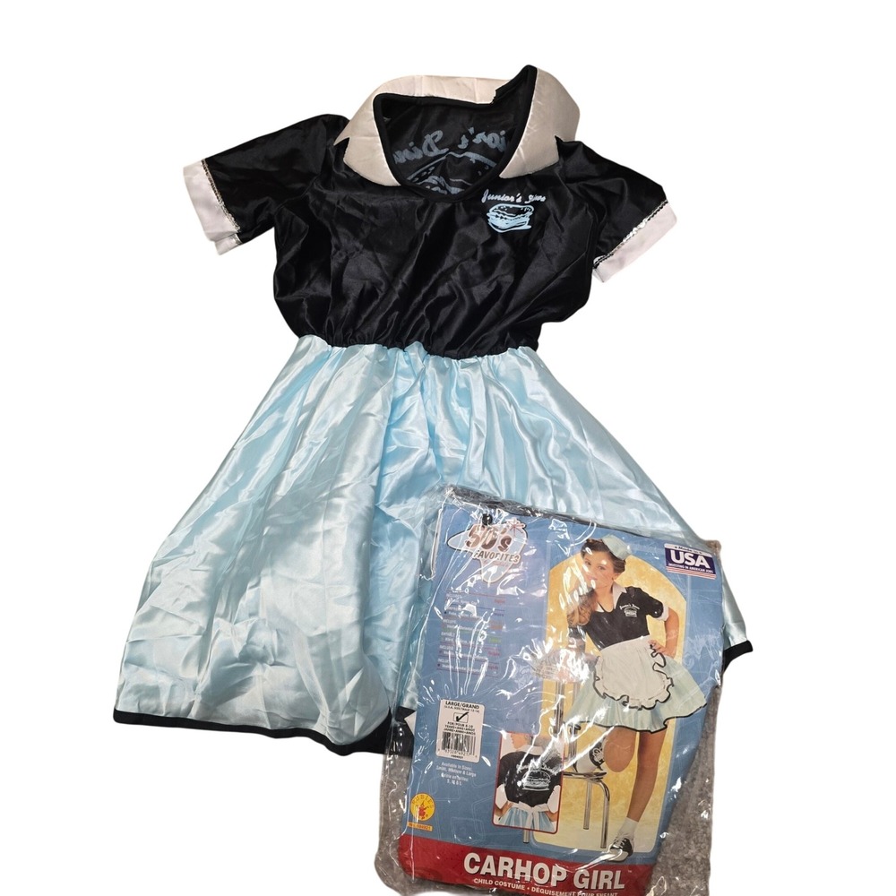 Rubies 50s Favorites Carhop Girl Costume Child Large 12-14 Junior Diner Retro